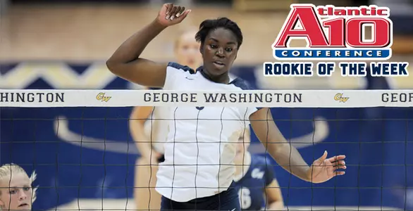 Freshman Chidima Osuchukwu totaled 28 kills and an attack percentage of .345 in Friday's pair of matches at the Huskie Invitational.