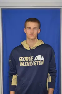 Julius Tverijonas joins the GW men's tennis team prior to the start of the 2014 spring season.