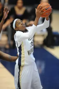 Jonquel Jones put up a dominant performance on her 20th birthday with 21 points, 14 rebounds and three blocks against Saint Joseph's.