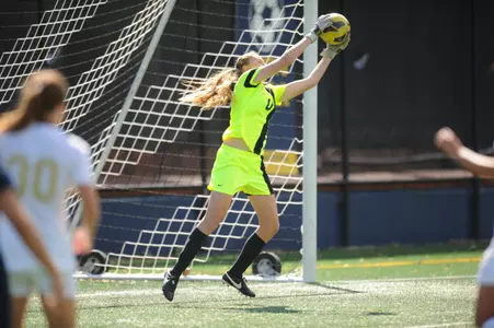 Redshirt freshman goalkeeper Miranda Horn & the GW defense lead the A-10 with just nine goals allowed and a 0.80 goals-against average.