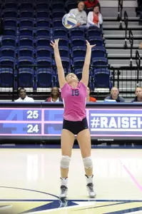 Junior Jordan Timmer is second in the Atlantic 10 and 33rd in NCAA Division I with 11.00 assists per set.