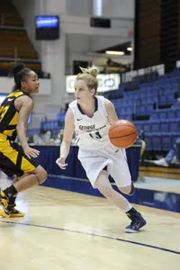 Sophomore Shannon Cranshaw scored 12 points on a career-high four three-pointers against Georgetown.