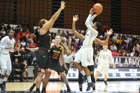 Lauren Chase led GW with 22 points and six assists against Fresno State.