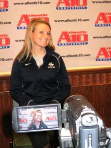 Wallis helped create promotional videos as part of the annual A-10 SAAC conference.