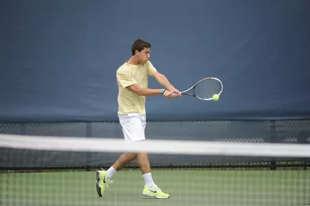 Sophomore Danil Zelenkov won his No. 5 singles match to help GW upset No. 60 UNC Wilmington on Saturday.