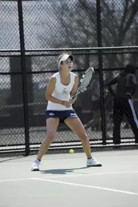 Sophomore Lana Robins and freshman Grace Egger earned a No. 2 doubles win against Saint Louis on Monday.