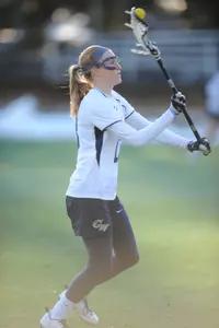 Senior Madison Pohle scored her first career goal in GW's 14-10 win over Saint Joseph's.