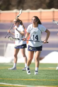 Junior Jenn Seitz won a team-high five draw controls against Duquesne on Friday.