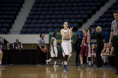 Megan Nipe led the Colonials to the A-10 semifinals and the third round of the WNIT - without an ACL in her right knee.