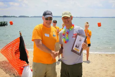 Bill Shipp ('82) won the Boston Light eight-mile swim this summer.