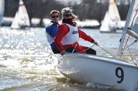 Kai Friesecke and Belle Strachan helped GW finish 7th in Division B at the Truxton Umstead regatta