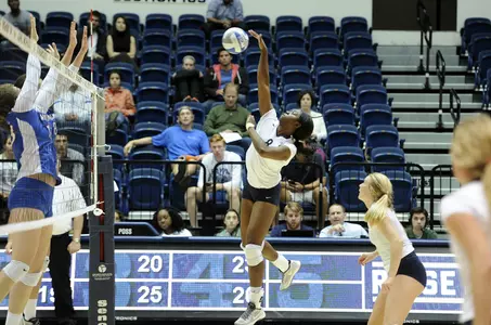 Junior Chidima Osuchukwu had 11 kills and five blocks in GW's 3-0 win over Duquesne on Friday afternoon.