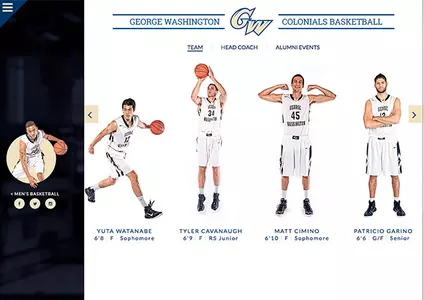 Senior Joe McDonald is one of 28 GW men's and women's student-athletes featured in new microsite.