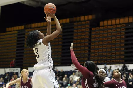 Caira Washington posted her fourth double-double of the season and became the 23rd member of GW's 500-rebound club against St. Bonaventure.