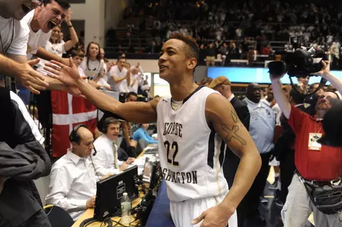 Joe McDonald (22) action vs. Dayton (2/6/15)