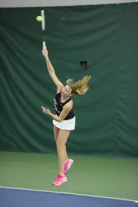 Freshman Teodora Radosavljevic imoroved to 5-1 in singles this spring.