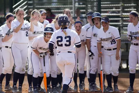 Senior Samantha Dos Santos hit one of GW's four home runs against Virginia in Saturday's game one.