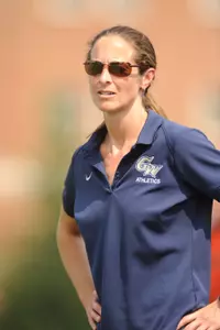 Head Coach Sarah Barnes will lead the Colonials' spring camp on April 25.