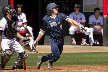 Sophomore Andrew Selby drove in three runs in GW's 10-1 win over Mount St. Mary's on Wednesday.
