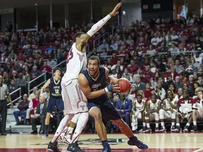 Junior Kevin Larsen became the 46th Colonial to reach the 1,000-point plateau with 19 points in Sunday's NIT second-round loss at Temple.