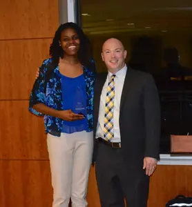 Team MVP Jonquel Jones with Head Coach Jonathan Tsipis