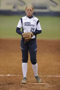 Freshman Sarah Costlow broke GW's freshman wins record with her 14th triumph on Tuesday.