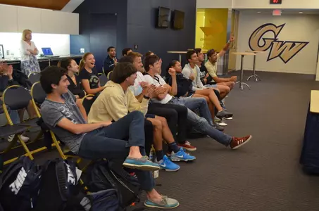 The Colonials will take on No. 12 seed Wake Forest in the first round of the NCAA Championship.