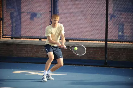 Sophomore Julius Tverijonas clinched Sunday's win with a victory at No. 5 singles.