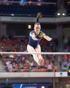 Freshman Cami Drouin-Allaire advanced to the NCAA Women's Gymnastics Championships as an individual qualifier in the all-around on Saturday night.