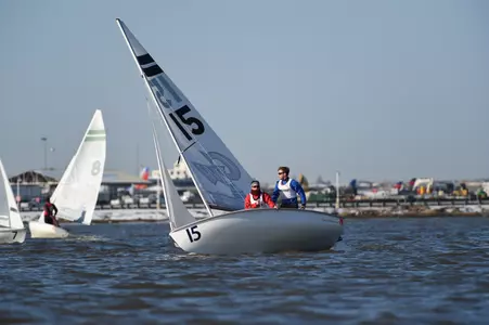 Freshmen Kai Friesecke and Belle Strachan will try to help GW qualify for the ICSA Team Race Championship at the program's first MAISA Team Race Championship this weekend.