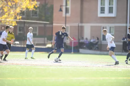 Garrett Heine's penalty kick in the 27th minute gave GW a 1-0 lead.