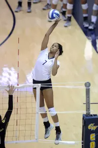 GW swept Navy, 3-0, to open the Kristen Dickmann Invitational on Friday night in Annapolis, Md.