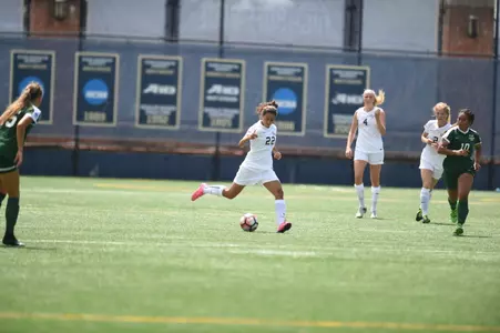 GW women's soccer action shot