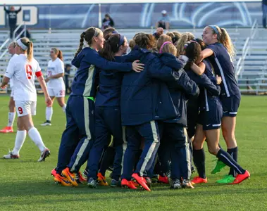 Women's Soccer Celebrating