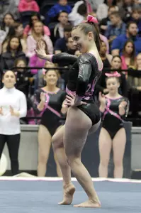 Sophomore Cami Drouin-Allaire finished in second place in the all-around on Friday night.