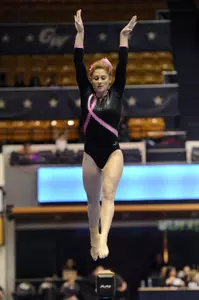 Sophomore Madeline Seibold was one of eight GW gymnasts to earn All-EAGL honors.