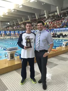 Andrea Bolognesi and Head Coach James Winchester at the NCAA Championships in Atlanta.
