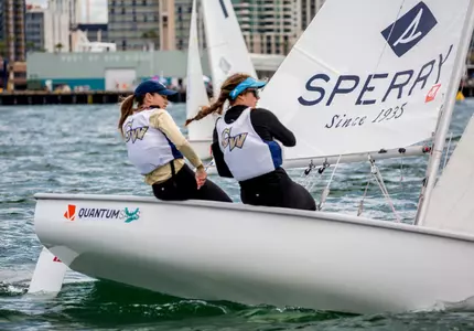 Miranda Bakos and Belle Strachan finished third in Division A