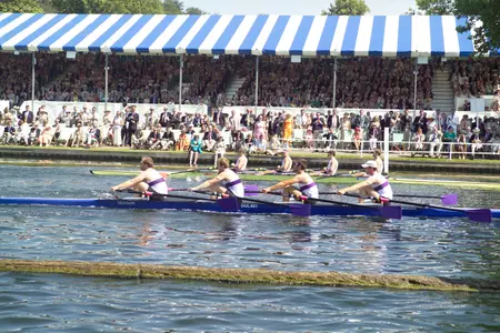 The grandstand and race course at the Henley Royal Regatta