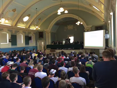 The draw for the Henley Royal Regatta is announced at Henley-on-Thames Town Hall.