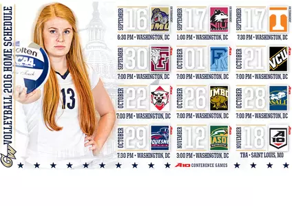 2016 Home Volleyball Schedule