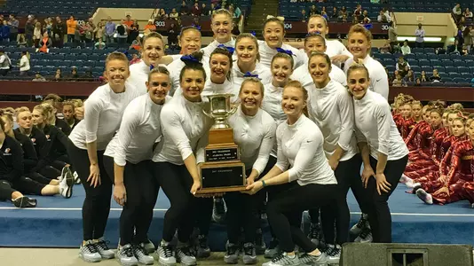 Gymnastics Team Photo with Trophy