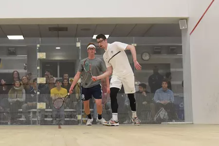 Men's Squash Action Shot