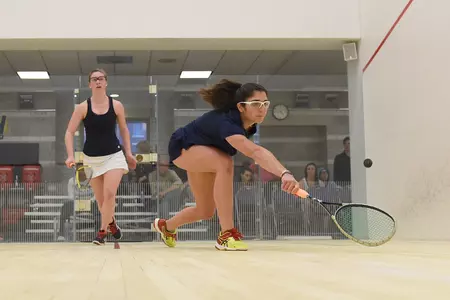 Women's Squash Action Shot