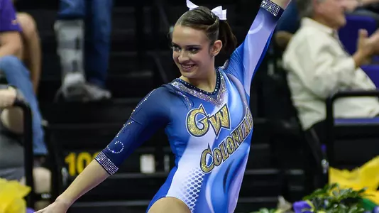 Gymnastics action shot