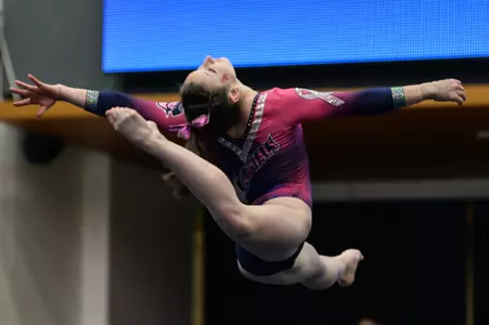 Gymnastics action shot