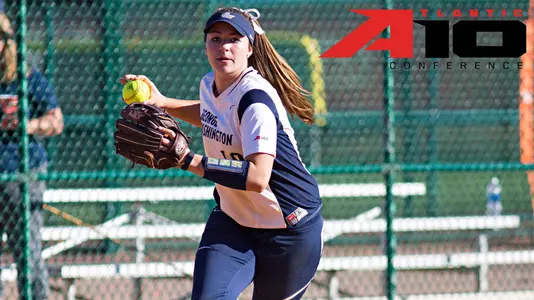 Softball action shot