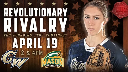 GW Softball Rev Rivalry graphic