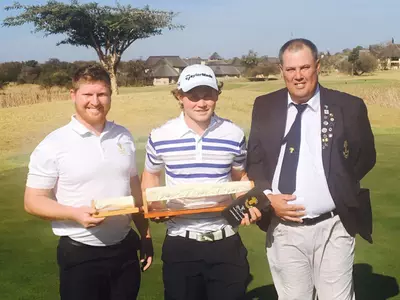 Thompson (center) shot a final round 68 to win by one stroke