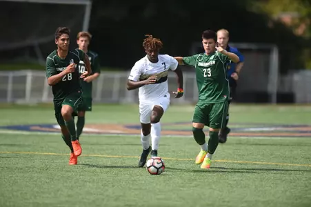 Koby Osei-Wusu and the Colonials face Binghamton and Lehigh this weekend.